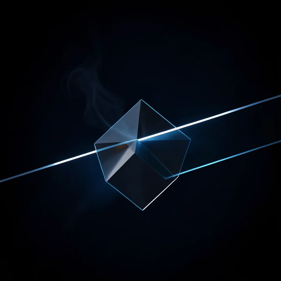 A conceptual lens and glass sphere