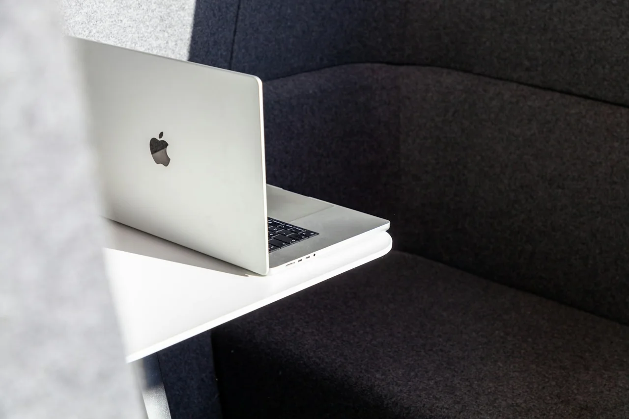 An everyday business laptop workspace